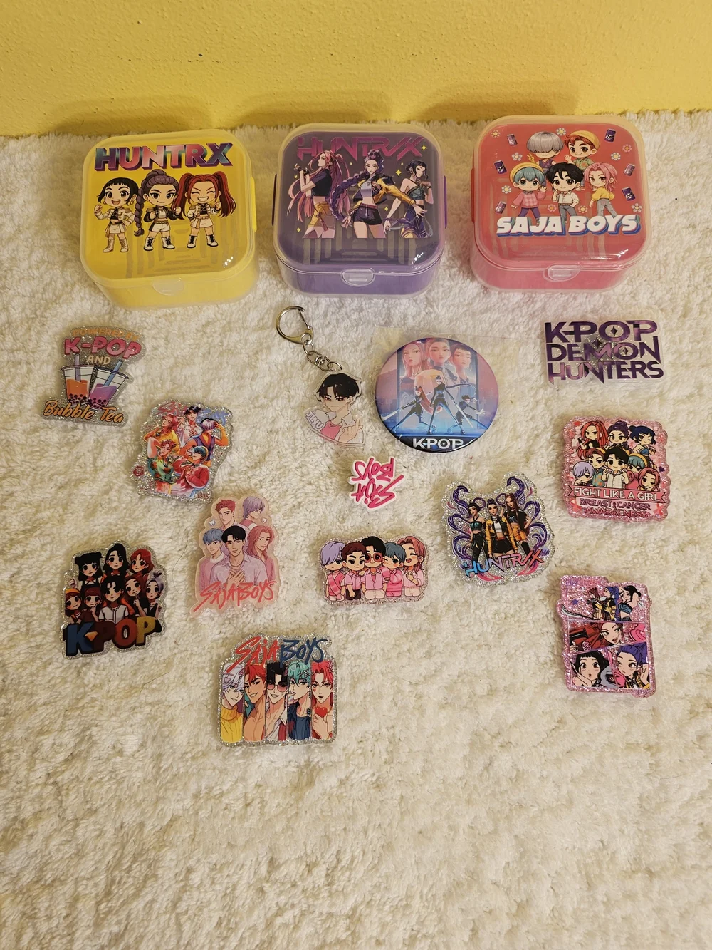 K-Pop Demon Hunters Stickers and Bin Set -  Party Supplies Gift Set #51